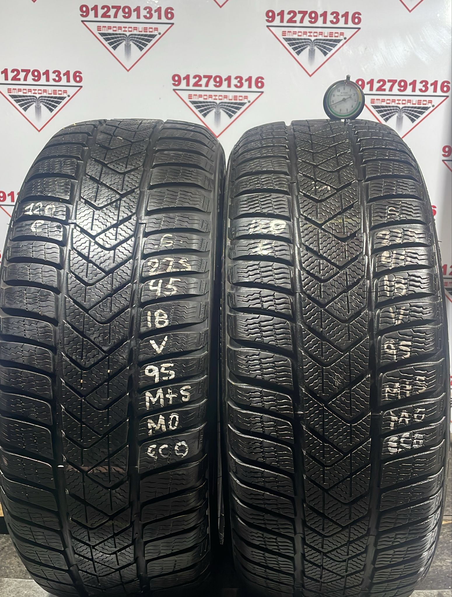 PIRELLI SOTTOZERO 3 USADO ECONOMICO M+S 225/45 R18 95 V